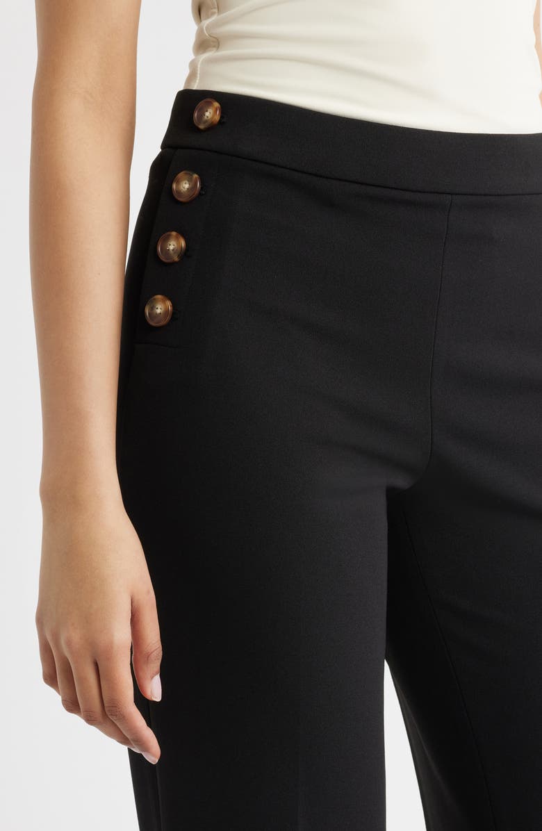 Anne Klein Pull-On Sailor Pants, Alternate, color, Anne Black