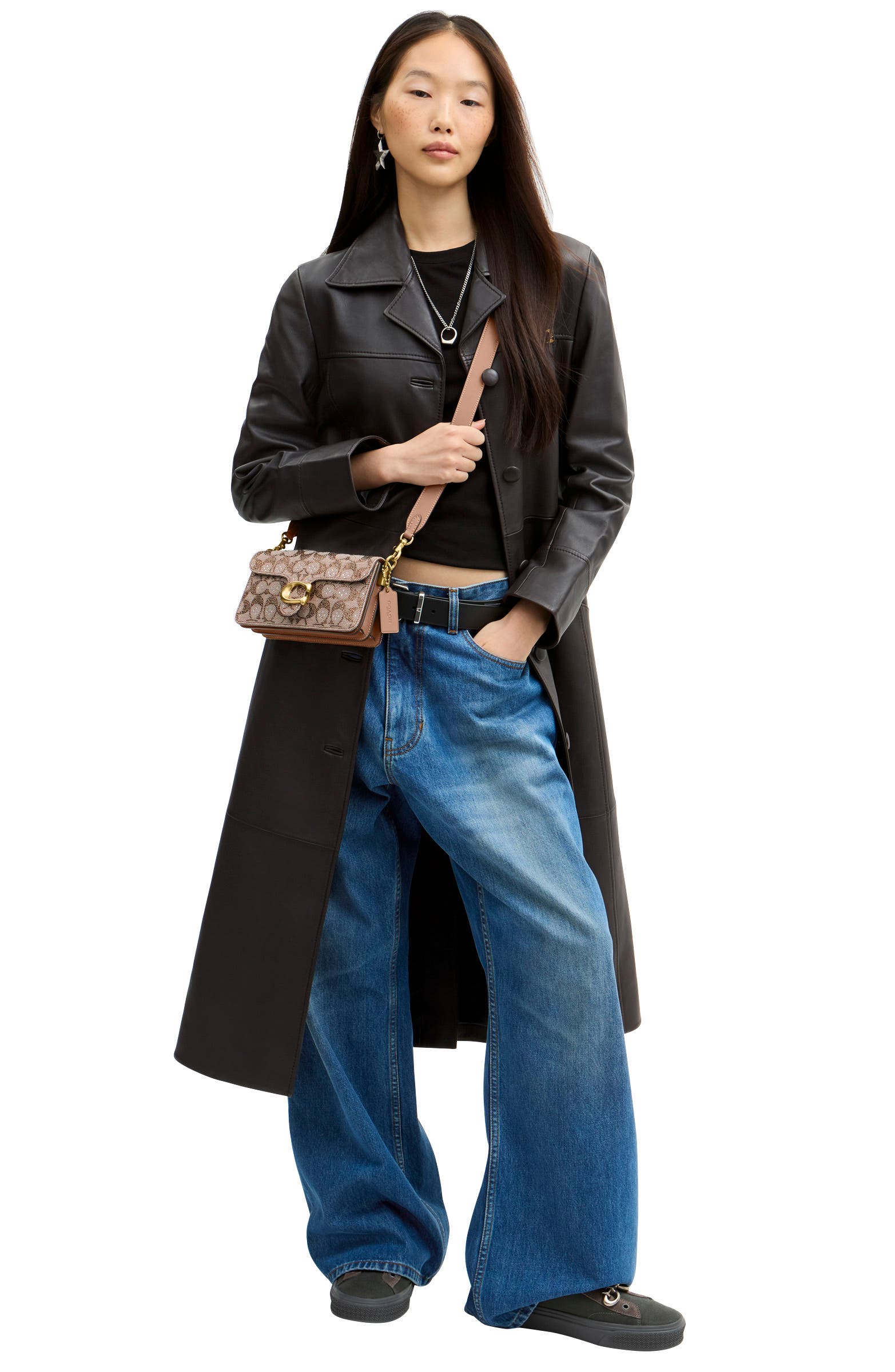 Soft Tabby 20 Crystal Signature Jacquard Shoulder Bag, Alternate, color, B4/MUSHROOM