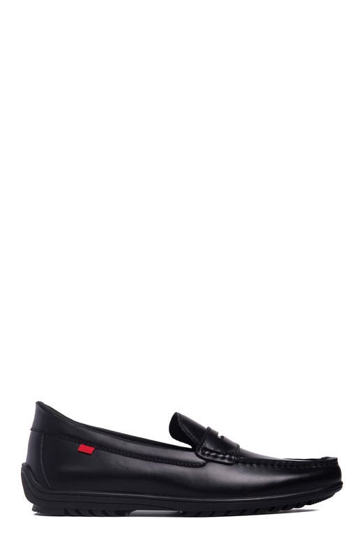 Marc Joseph New York John Street Hands Free Technology Leather Penny Loafer, Alternate, color, Black Napa Leather