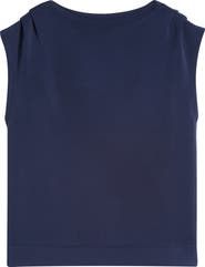 Zella Soft Luxe Knit Gathered Shoulder Top