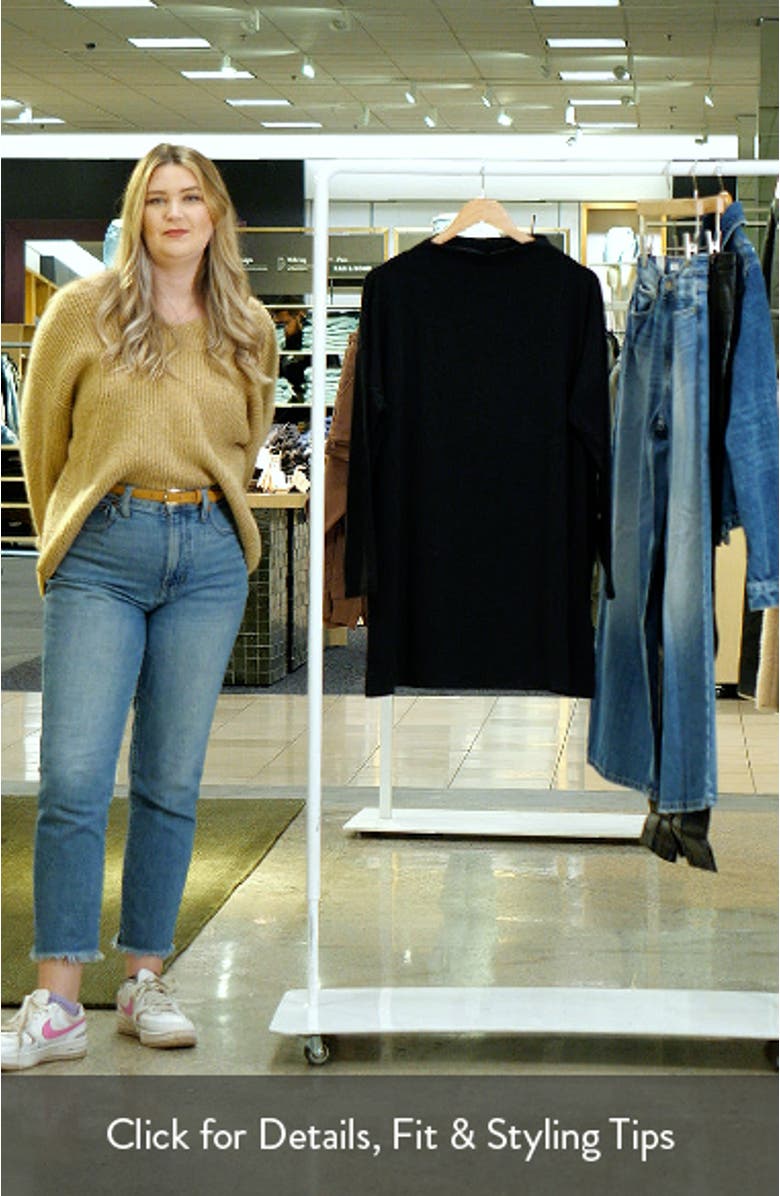 Funnel Neck Long Sleeve Boxy Tunic Top