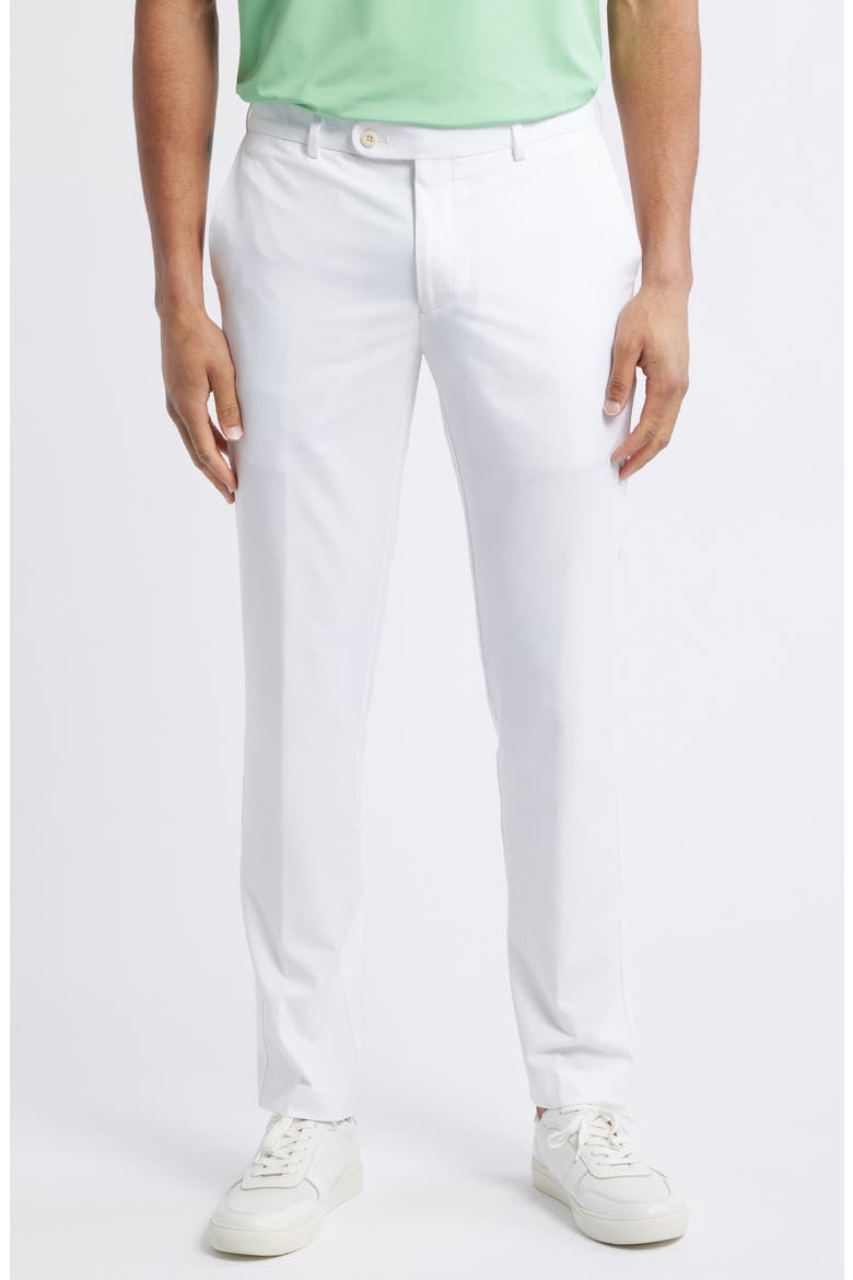 Crown Crafted Surge Performance Flat Front Trousers, Main, color, WHITE