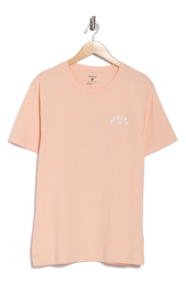 Hurley Stripey Sunrise Cotton Graphic T-Shirt, Alternate, color, Candy Pink