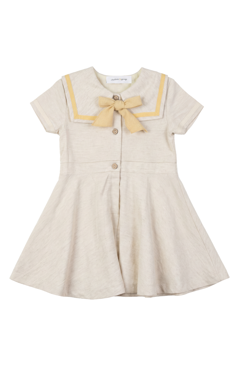 Charlotte & George Sailor Collar A-Line Dress, Main, color, Sand