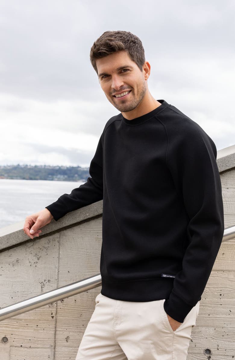 Cutter & Buck Roam Crewneck Pullover, Alternate, color, Black