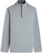 Bugatchi Houndstooth Patern Quarter Zip Top