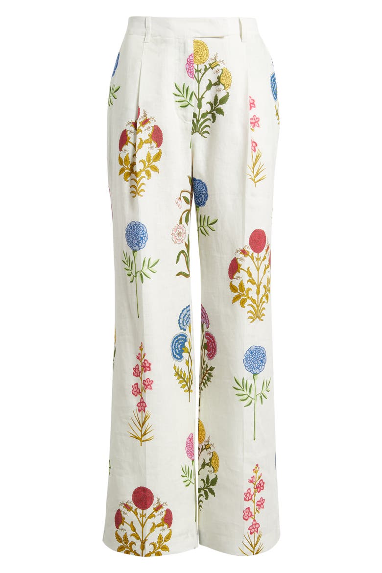 The Amelia Floral Print Linen Pants, Alternate, color, MULTI FLORAL