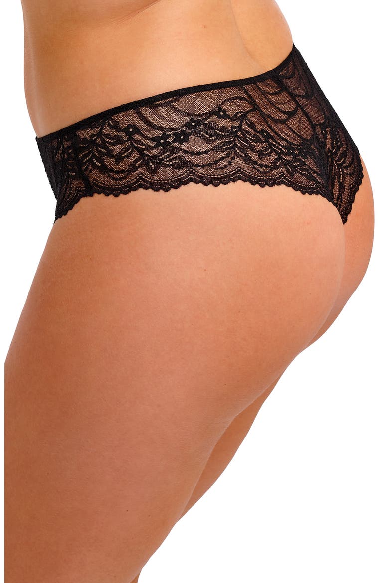 Cesile Brazilian Panties, Alternate, color, BLACK