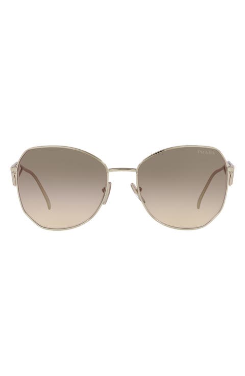 57mm Gradient Round Sunglasses