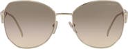 Prada 57mm Gradient Round Sunglasses