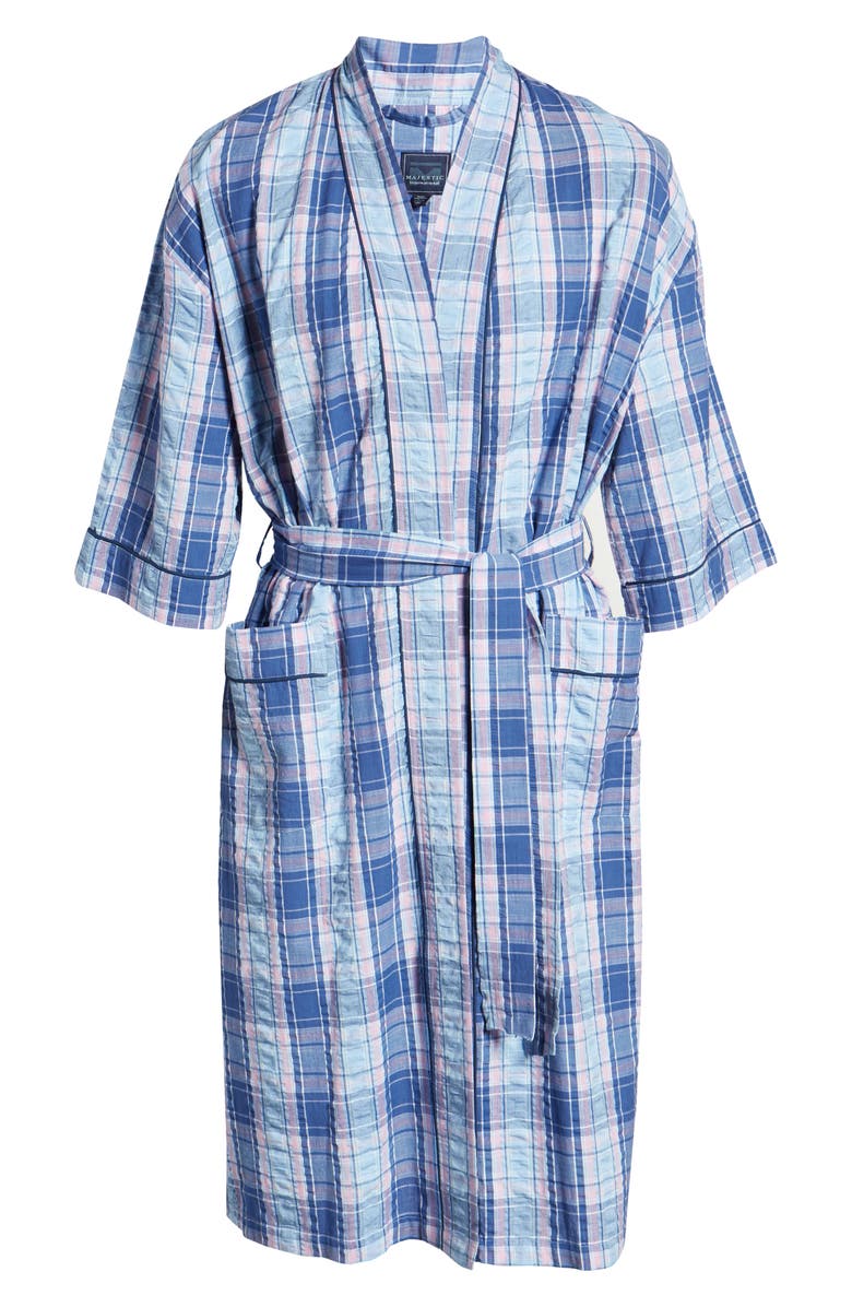 Majestic International Sunbuster Seersucker Robe, Alternate, color, 