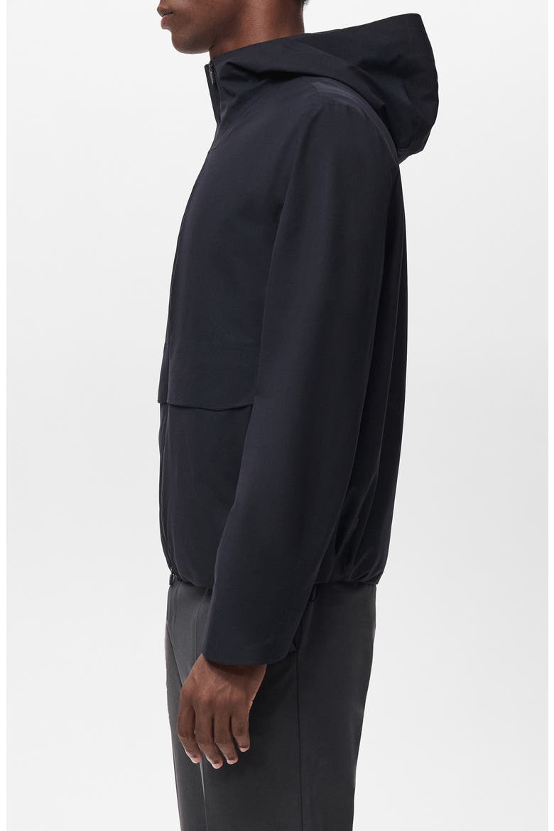Water Repellent Thermolite® Hooded Jacket, Alternate, color, NAVY