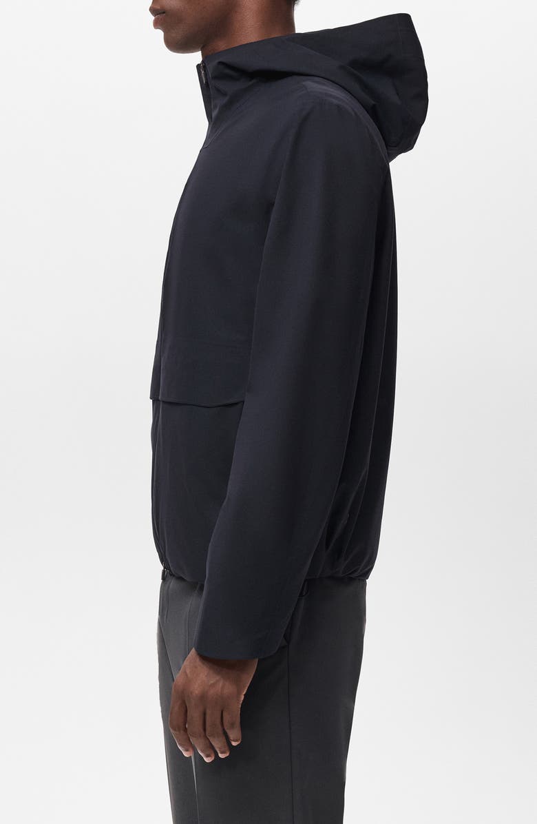 MANGO Water Repellent Thermolite<sup>®</sup> Hooded Jacket, Alternate, color, Navy