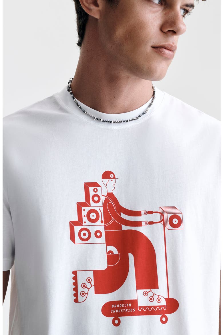 DJ Graphic T-Shirt, Alternate, color, WHITE