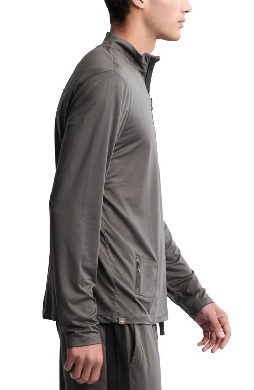 Barefoot Dreams Malibu Collection® Butterchic Half Zip Sweatshirt In Gray