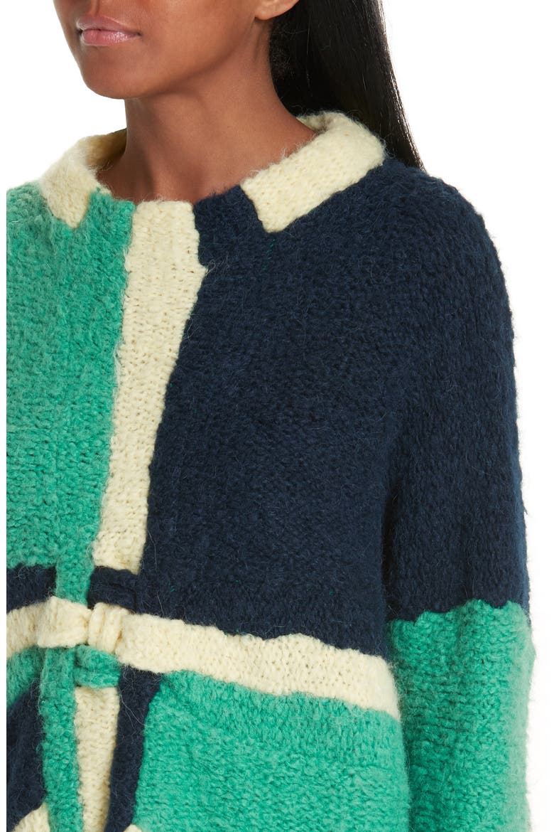 Uni Weave Sweater, Alternate, color, GREEN