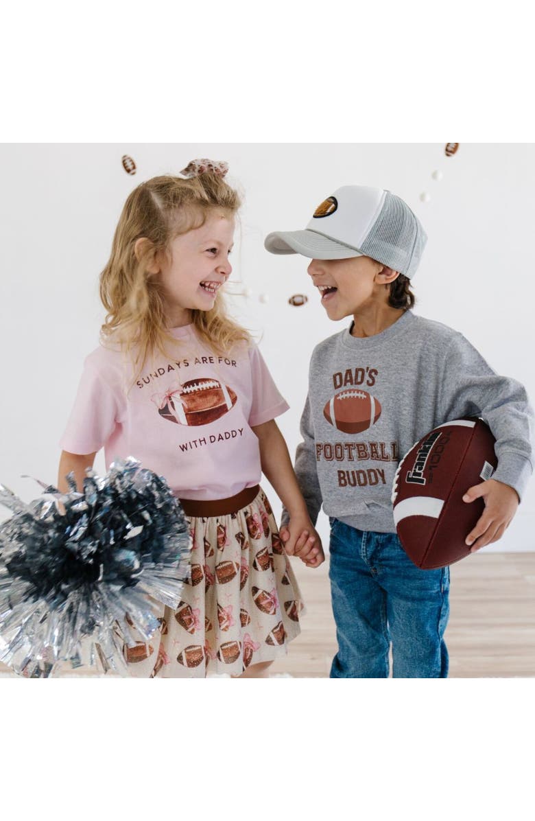 Sweet Wink Dad's Football Buddy Sweatshirt, Alternate, color, Grey