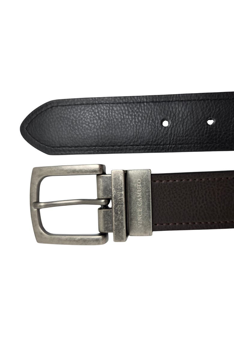 Vince Camuto Reversible Leather Belt, Alternate, color, Brown/ Black