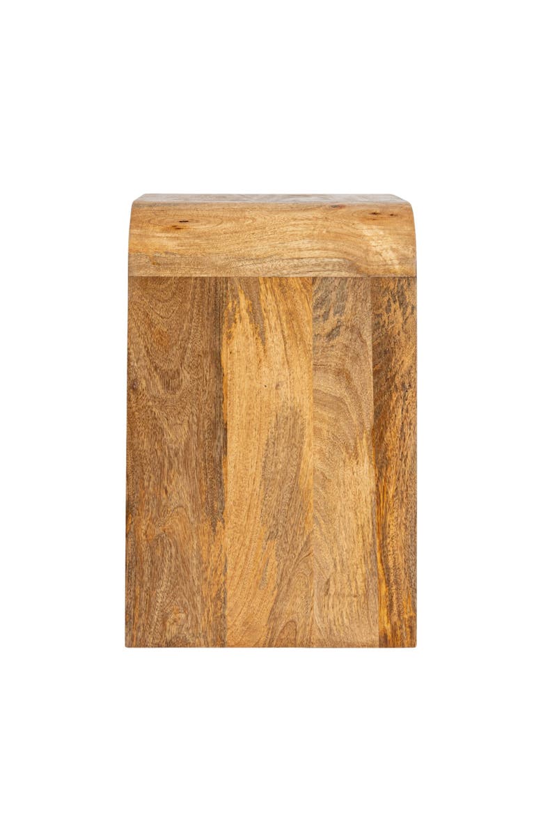 Olive Grove Waterfall Edge End Table with Shelf, Alternate, color, Natural