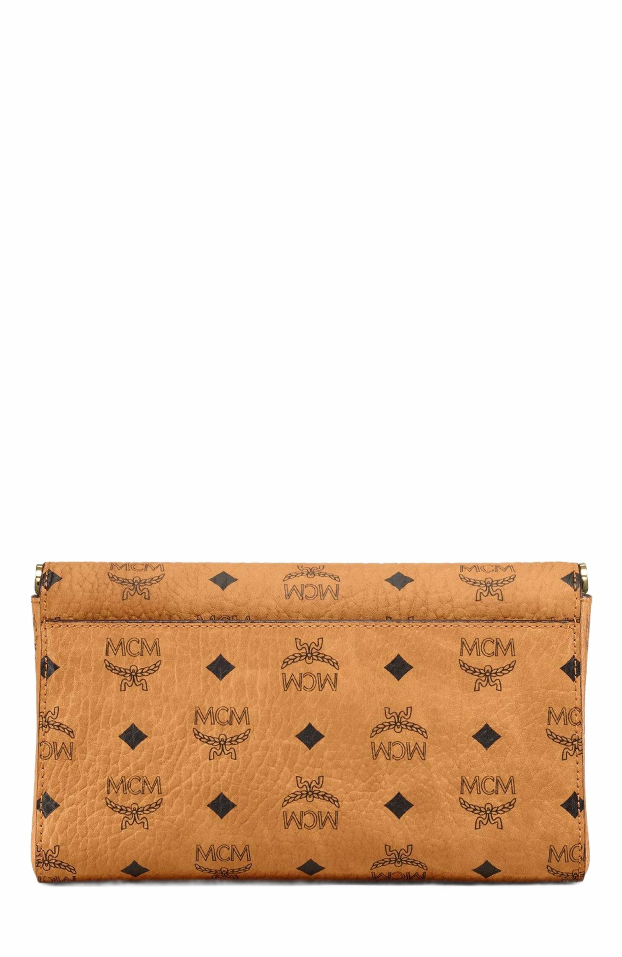 MCM Tracy Crossbody in Visetos, Alternate, color, Cognac