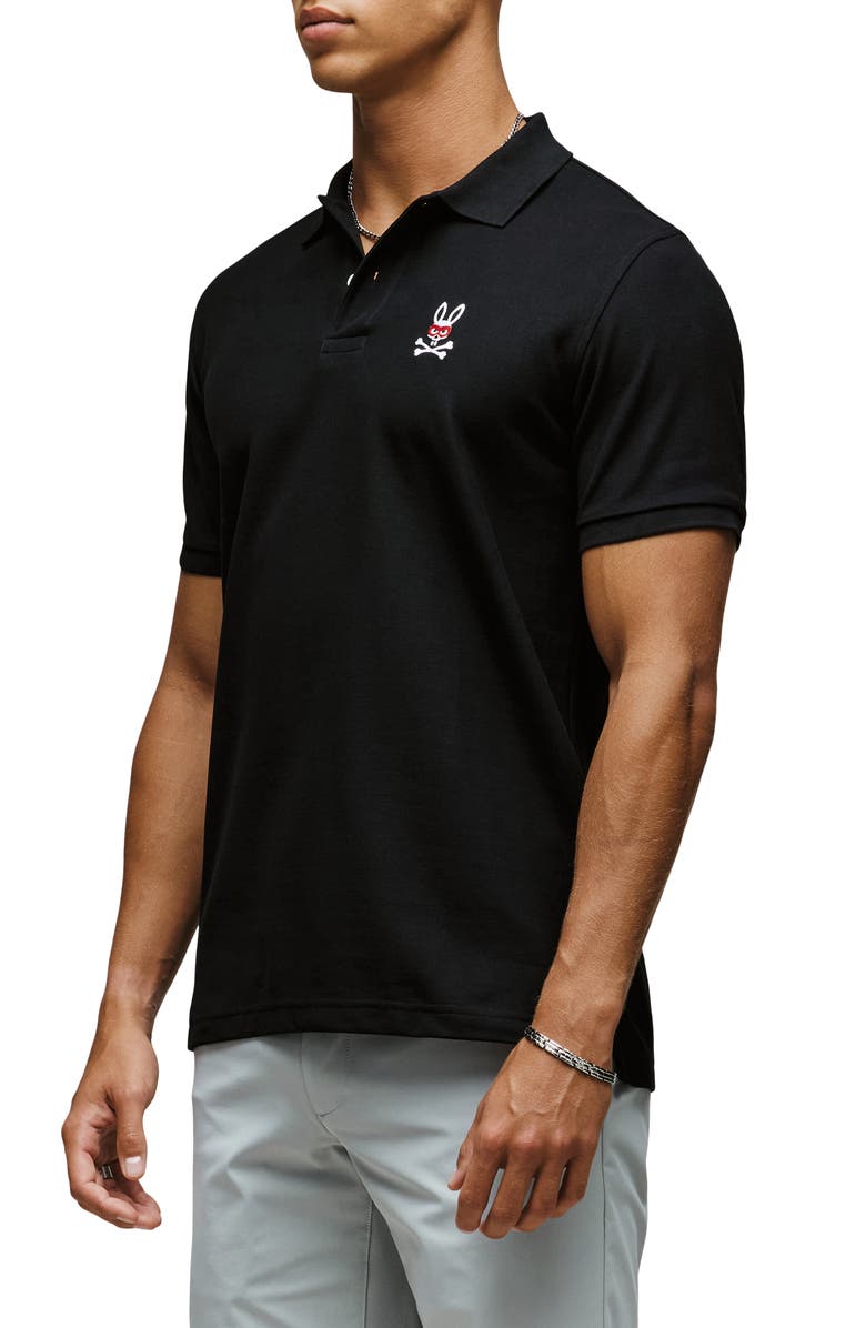 Psycho Bunny Mischief Classic Fit Piqué Polo, Alternate, color, Black