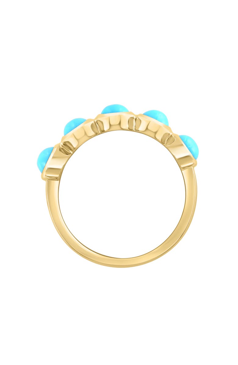 EFFY 14K Yellow Gold Turquoise 5-Stone Ring, Alternate, color, Blue