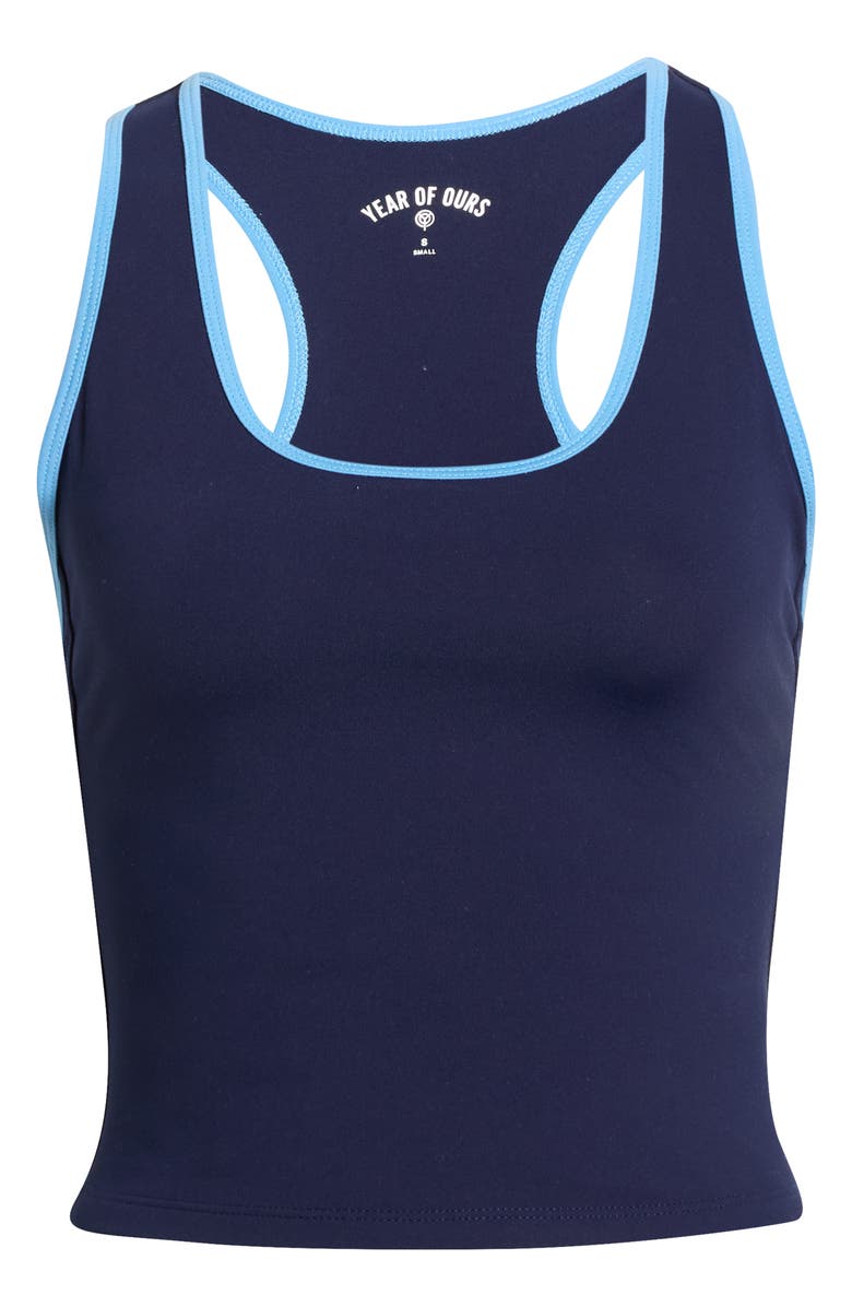 Year of Ours Sport Cut Out Back Tank, Alternate, color, Midnight/ Sport Blue