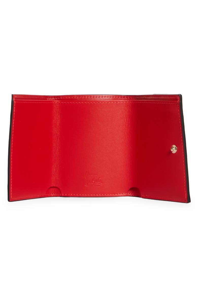 Loubi 54 Compact Leather Wallet, Alternate, color, BLACK/ GOLD