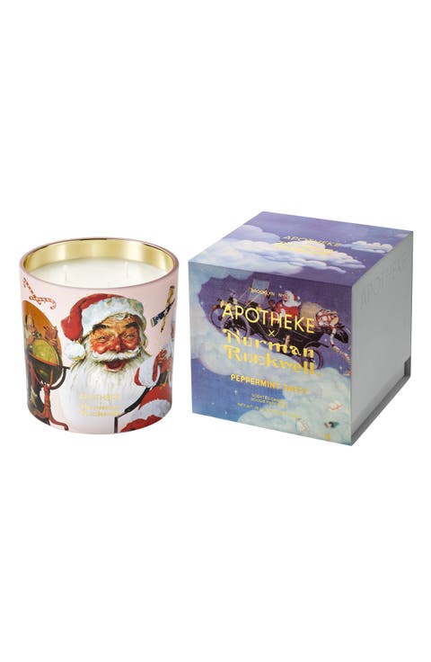 Norman Rockwell Peppermint Taffy Candle