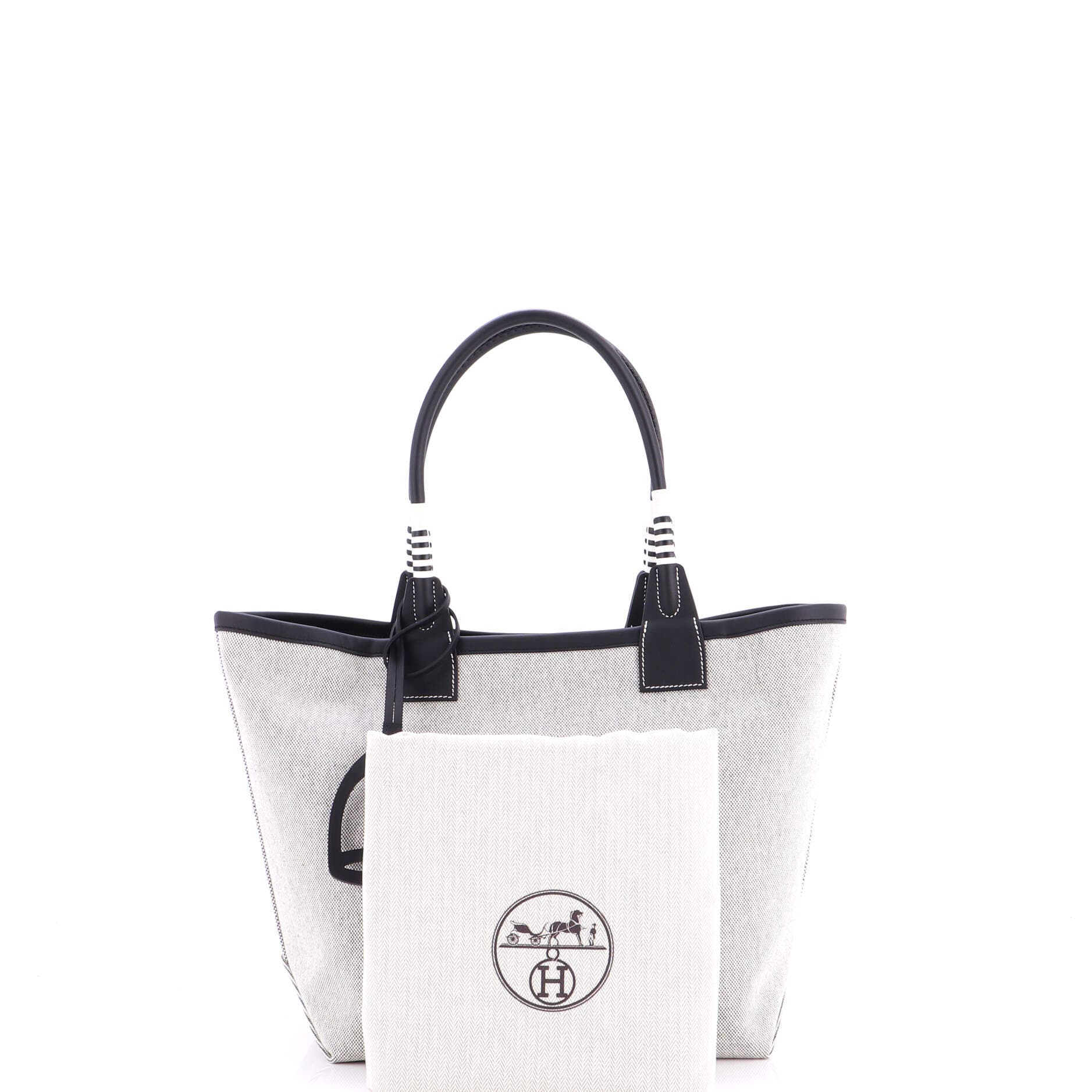 Sac Steeple Tote Toile with Leather 28, Alternate, color, Black
