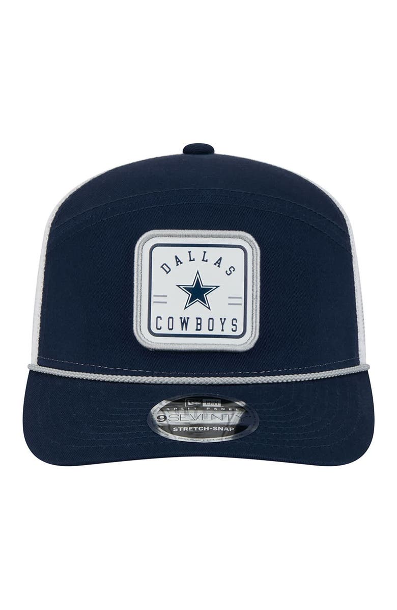 New Era Men
s New Era  Navy Dallas Cowboys Quick Strike Split Panel 9SEVENTY Stretch-Snap Trucker Hat, Alternate, color, Navy