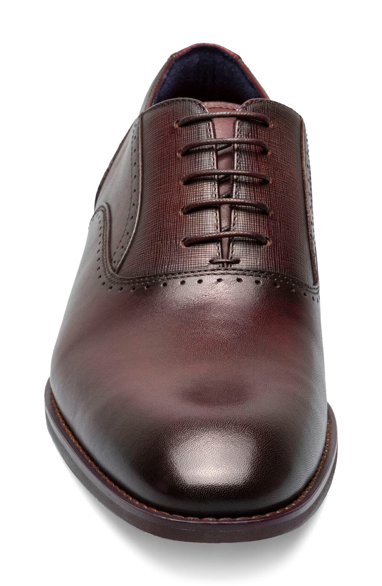 Kalvin Plain Toe Oxford, Alternate, color, BURGUNDY