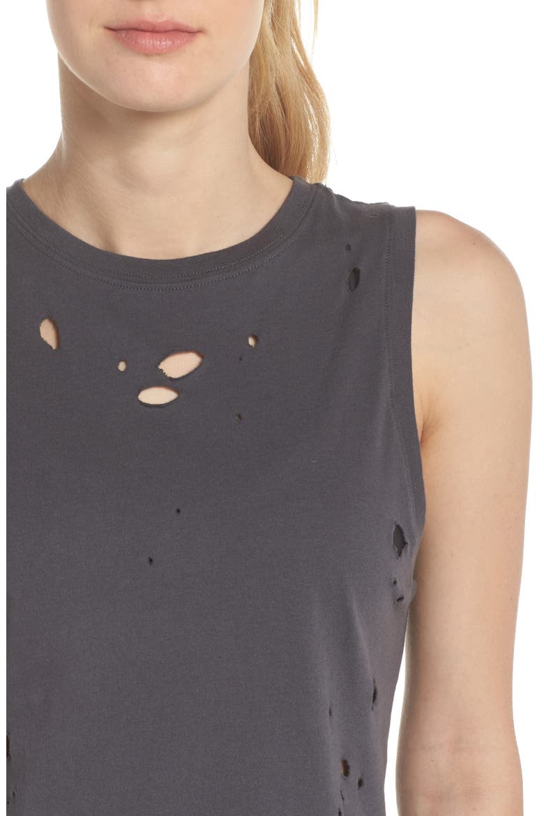 Harley Muscle Tank, Alternate, color, ANTHRACITE/ DISTRESSED HOLES