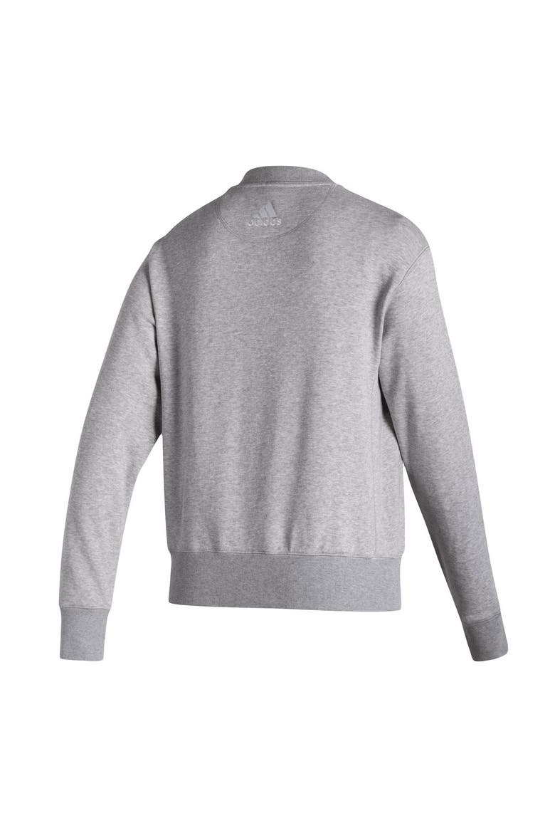 Women's adidas Heathered Gray Kansas Jayhawks Vintage Circle Pullover Sweatshirt, Alternate, color, Heather Gray