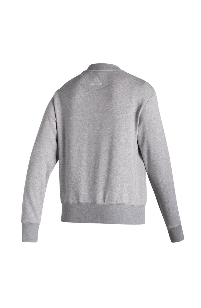 adidas Women's adidas Heathered Gray Kansas Jayhawks Vintage Circle Pullover Sweatshirt, Alternate, color, 