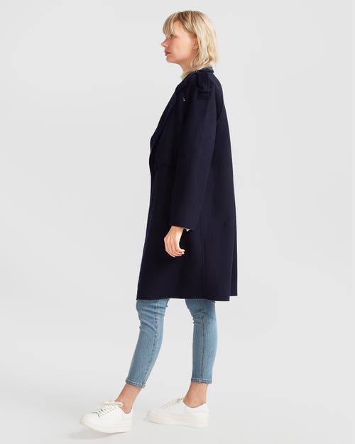 Belle & Bloom Palm City Wool Blend Coat In Navy