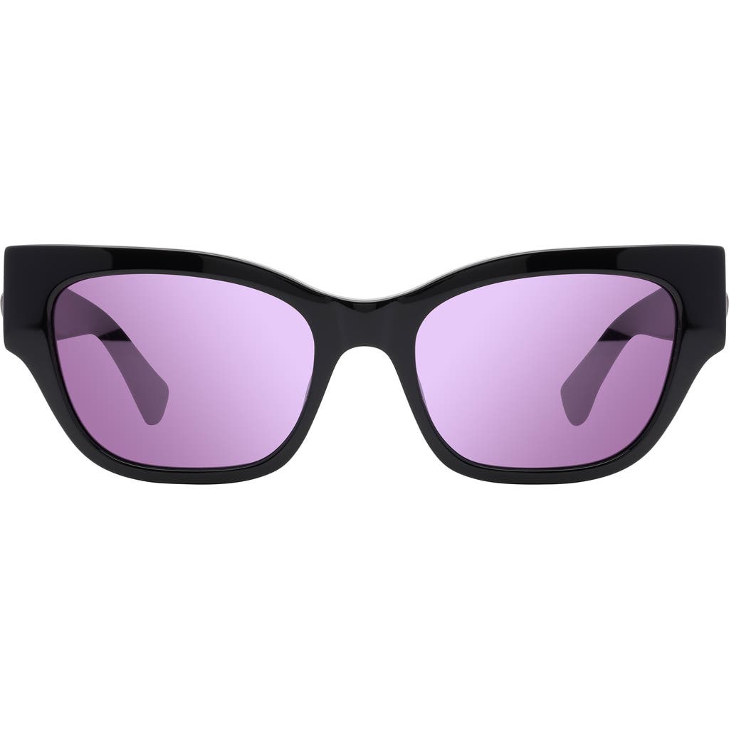 Kurt Geiger Rectangular Sunglasses, 60mm In Black/rainbow Fl