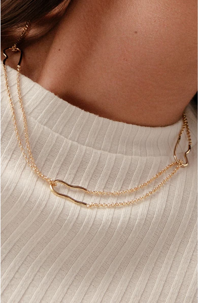 PIERETTI Nicole  delicate double chain necklace, Alternate, color, 