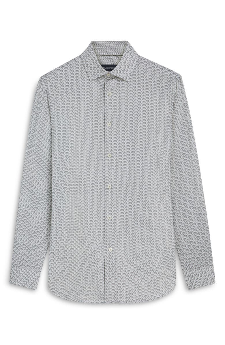 Bugatchi James OoohCotton<sup>®</sup> Circle Print Button-Up Shirt, Alternate, color, 