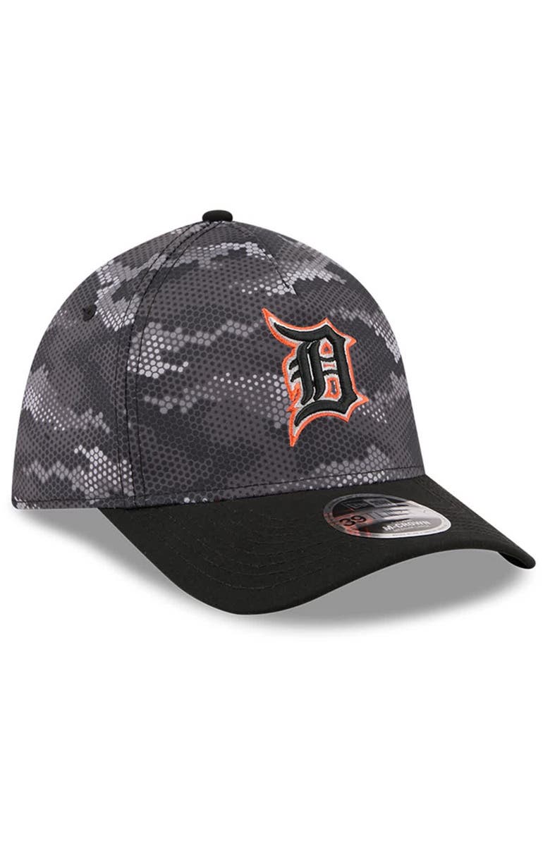 New Era Men's New Era Black Detroit Tigers Camo 39THIRTY A-Frame Flex Hat, Alternate, color, Black