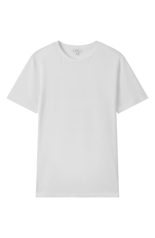 Reiss White Ché Studios Crew Neck T-shirt With Tencel™ Fibers In White