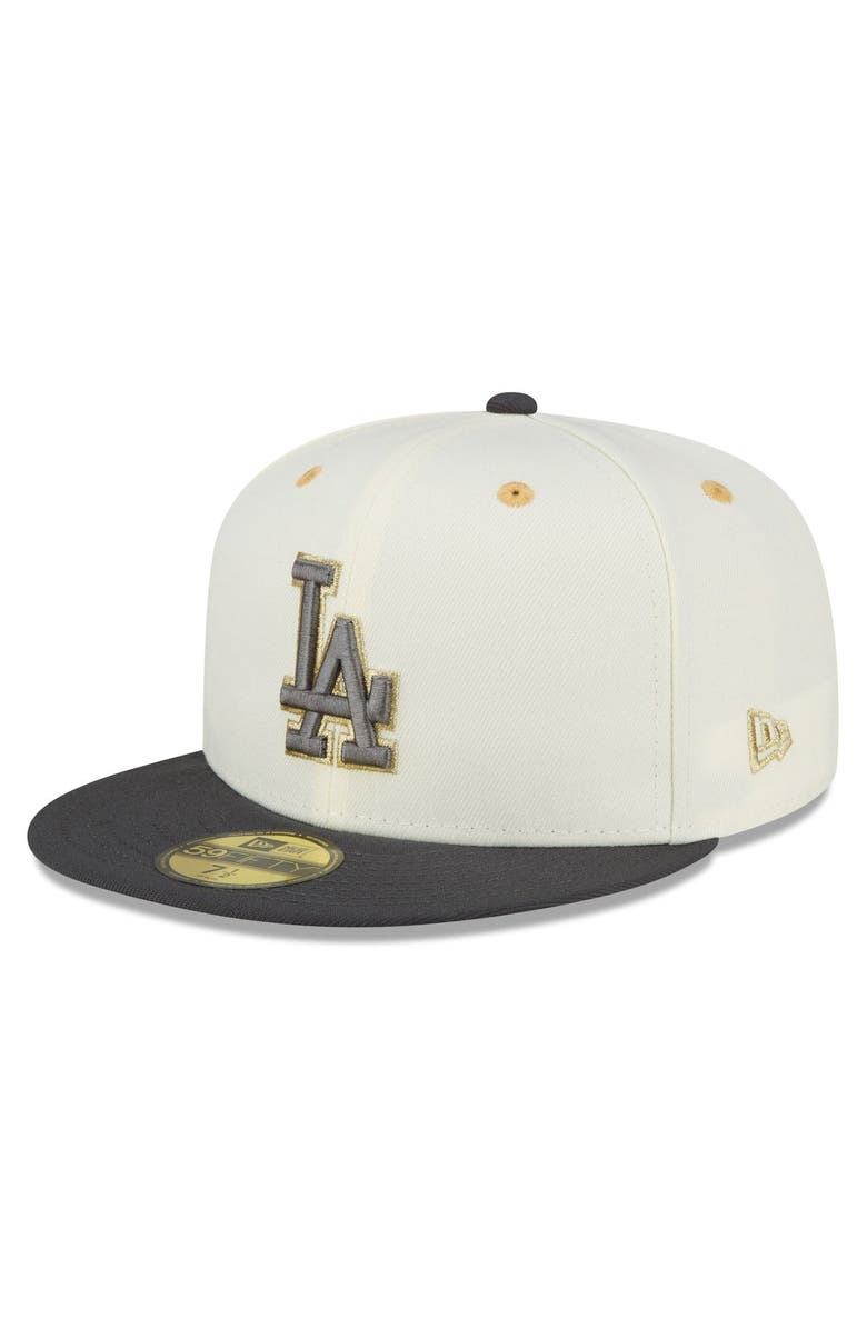 New Era Men's New Era White/Charcoal Los Angeles Dodgers 1980 MLB All-Star Game Chrome 59FIFTY Fitted Hat, Alternate, color, 