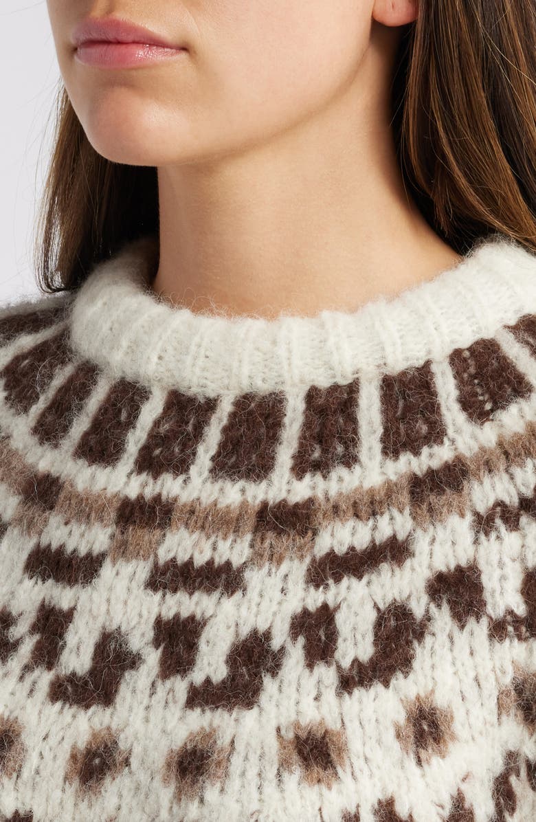 FRAME Fair Isle Alpaca Blend Sweater, Alternate, color, Cream Multi