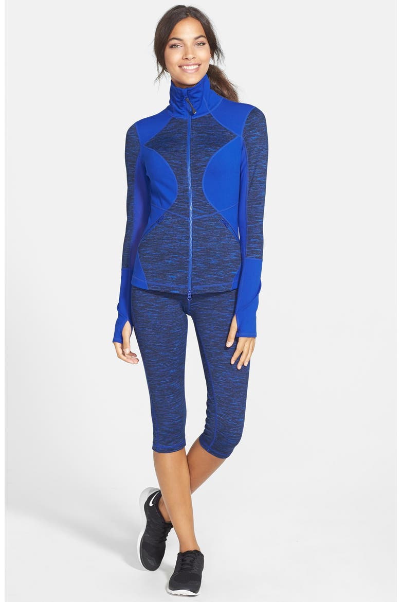 'Live In - Space Dye Pop' Capris, Alternate, color, BLUE ULTRA