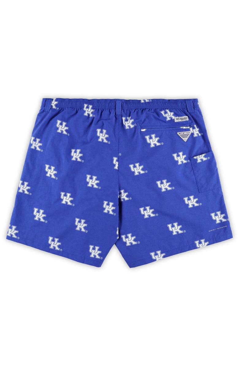 Columbia Men's Columbia Royal Kentucky Wildcats Big & Tall Backcast II Allover Print Logo Omni-Shade Shorts, Alternate, color, Royal