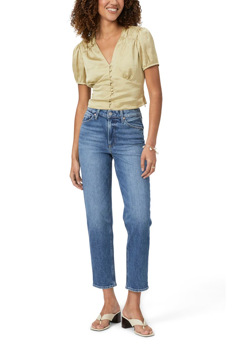 Plie Puff Sleeve Crop Top, Alternate, color, PALE OLIVE