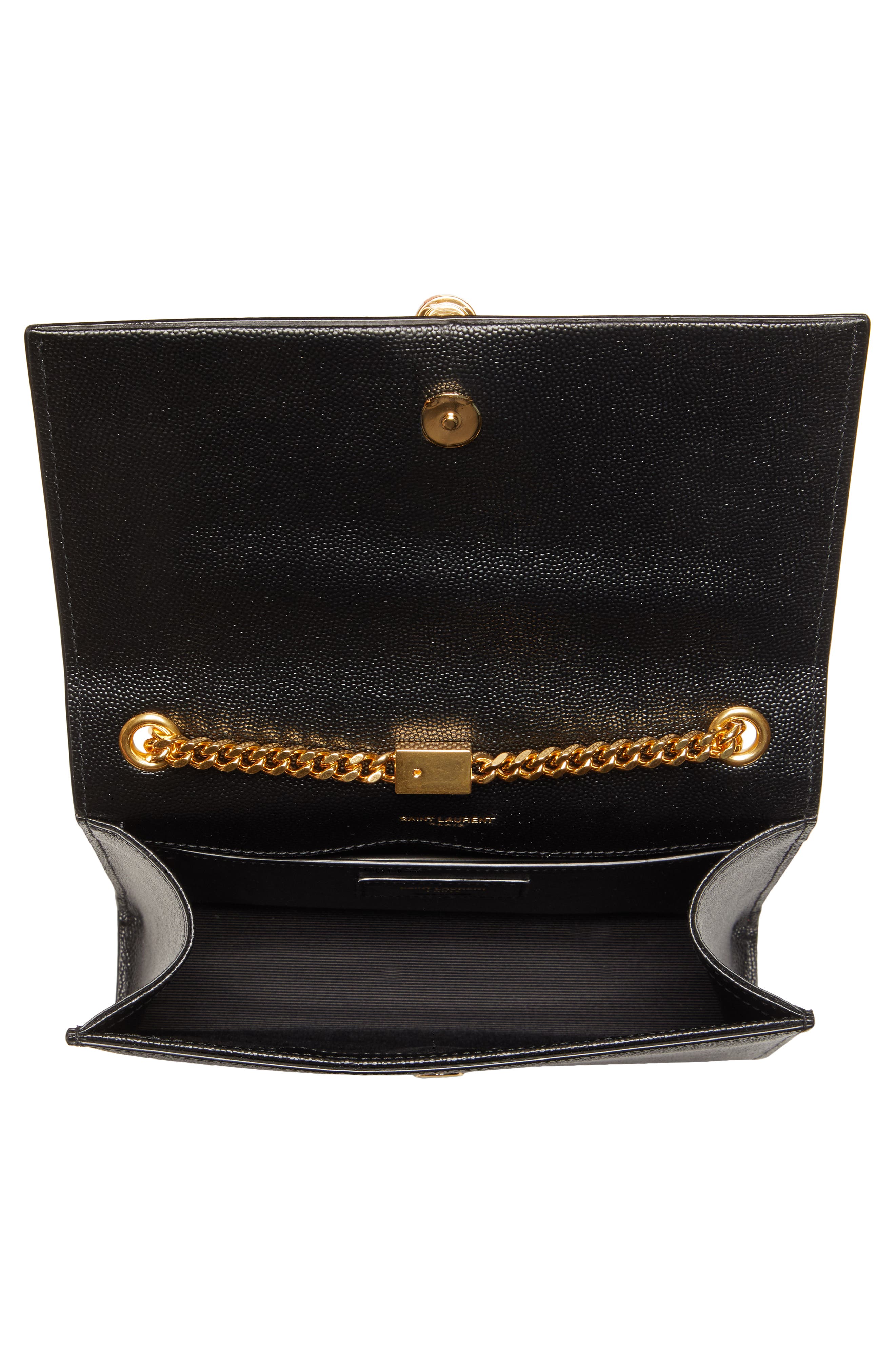 Saint Laurent Small Kate Textured Suede Shoulder Bag, Alternate, color, 