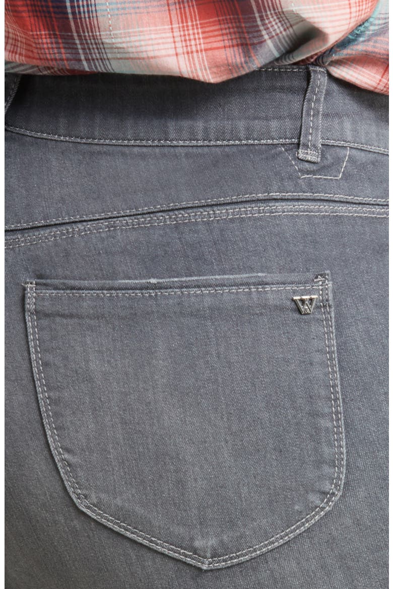 'Ab'Solution Raw Hem Straight Leg Jeans, Alternate, color, GREY