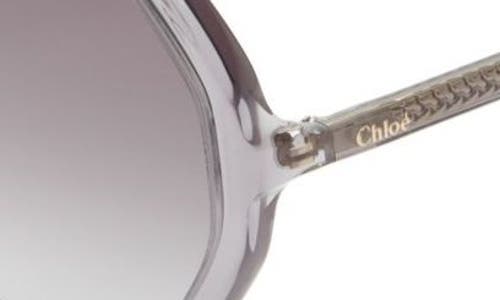 Chloé 58mm Oversized Core Sunglasses In Grey Grey Grey
