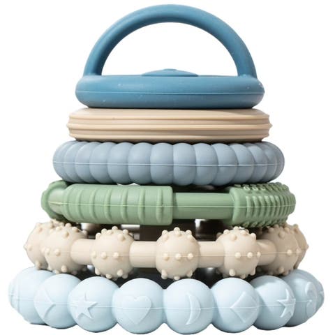 Silicone Stacking Toy Teethers Interactive 6 Piece Set